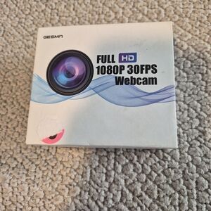 Gesma Full HD 1080P 30FPS Streaming Webcam with Built-In Mic NIB
